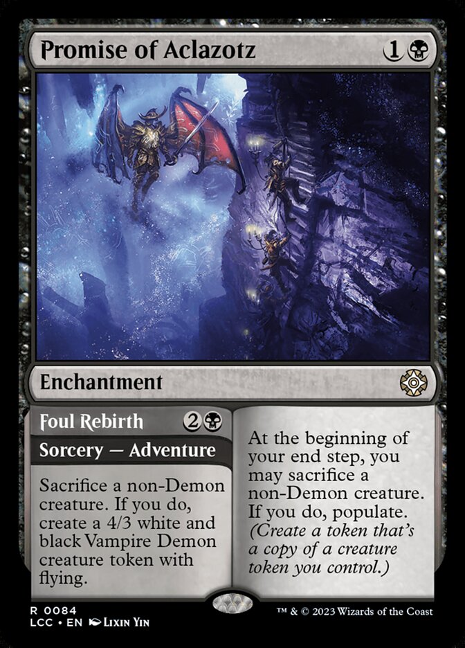Promise of Aclazotz // Foul Rebirth - carta Magic The Gathering