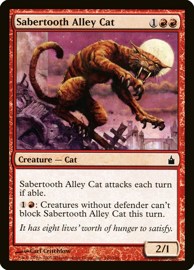 Sabertooth Alley Cat - carta Magic The Gathering