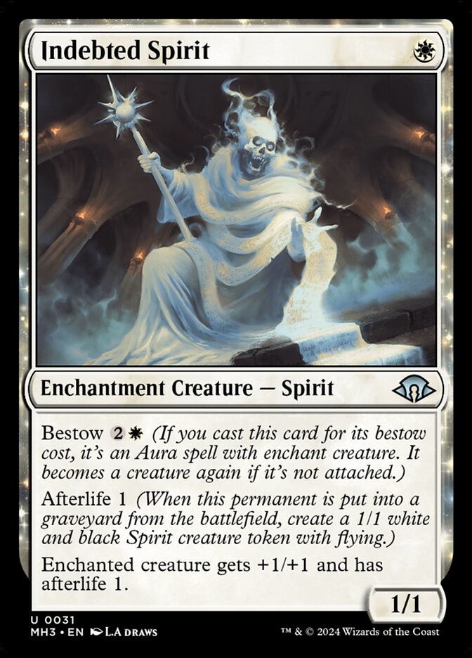 Indebted Spirit - carta Magic The Gathering