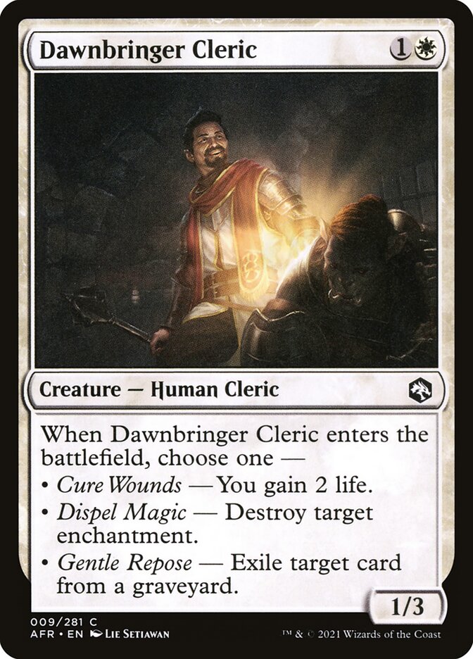 Dawnbringer Cleric - carta Magic The Gathering