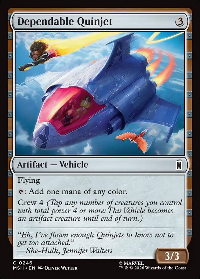 Dependable Quinjet - carta Magic The Gathering