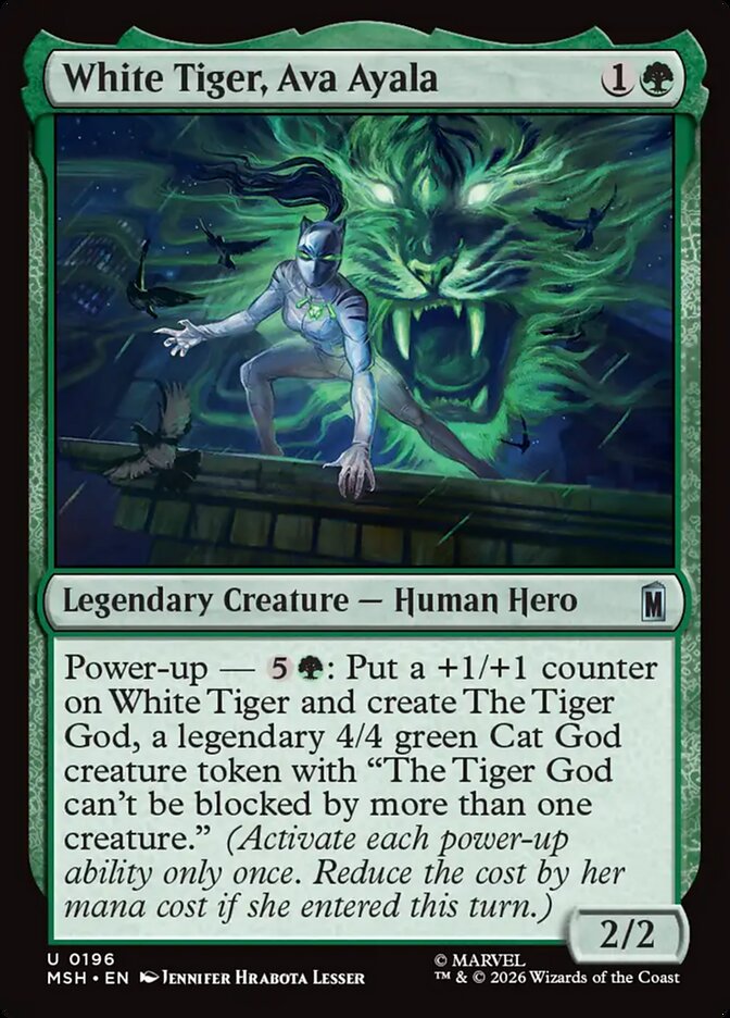 White Tiger, Ava Ayala - carta Magic The Gathering