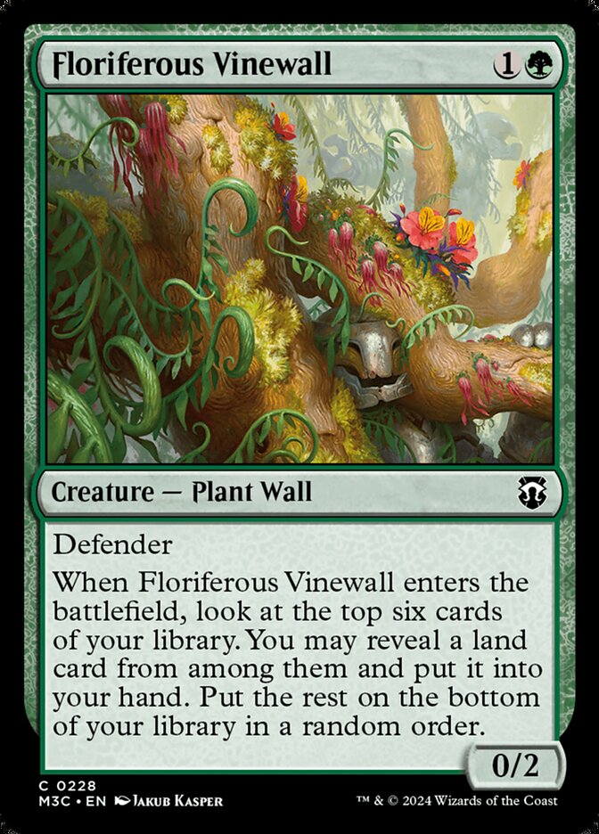 Floriferous Vinewall - carta Magic The Gathering