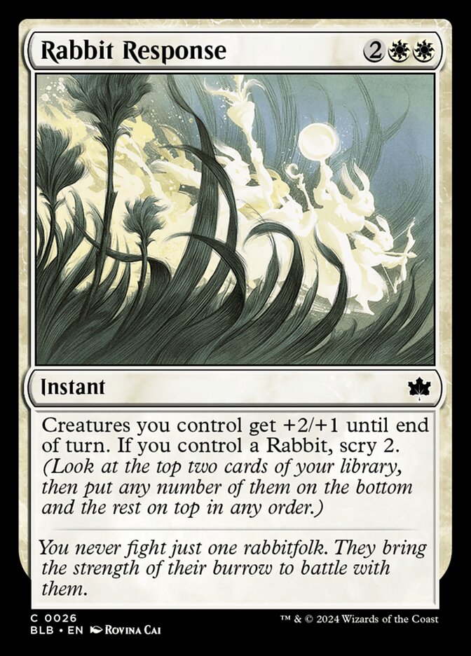 Rabbit Response - BLB-026-NF-STD