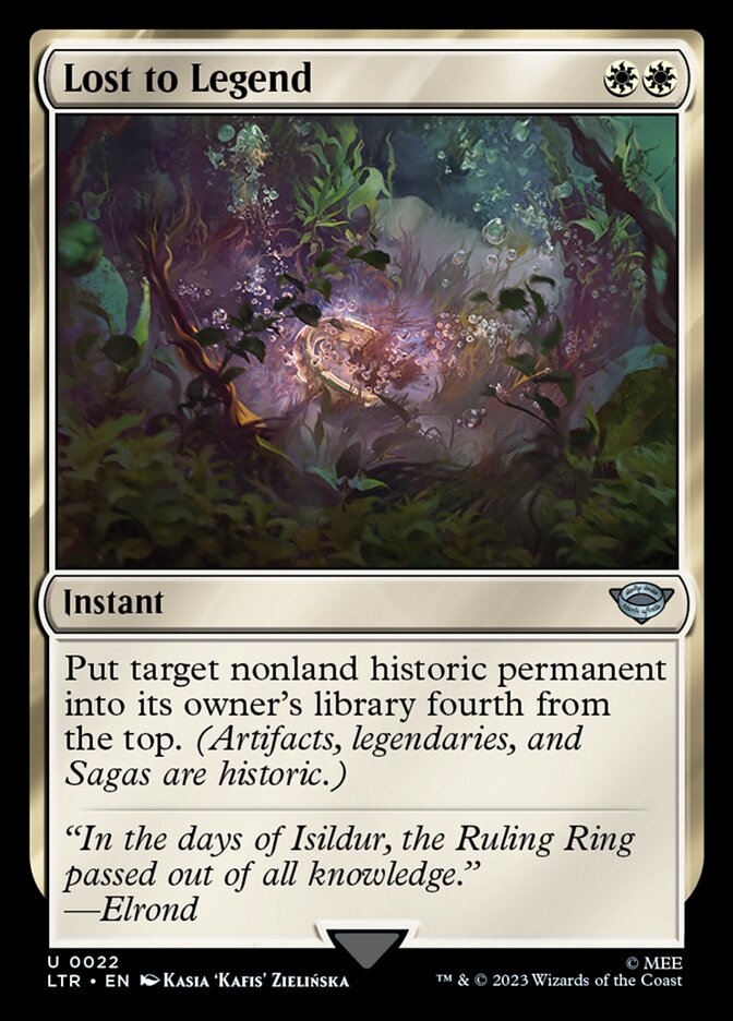 Lost to Legend - carta Magic The Gathering