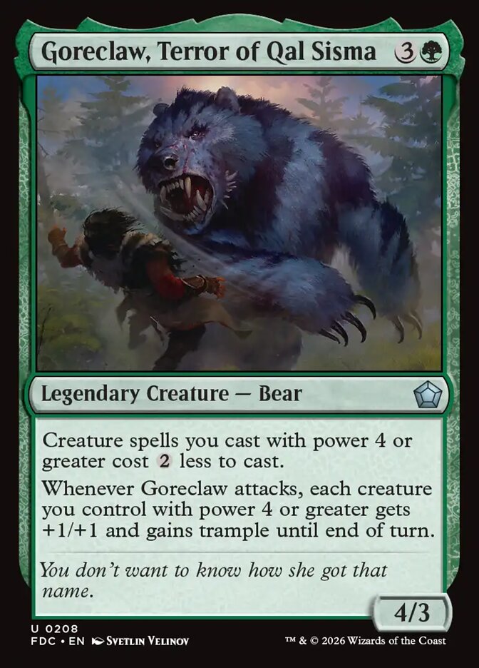 Goreclaw, Terror of Qal Sisma - carta Magic The Gathering