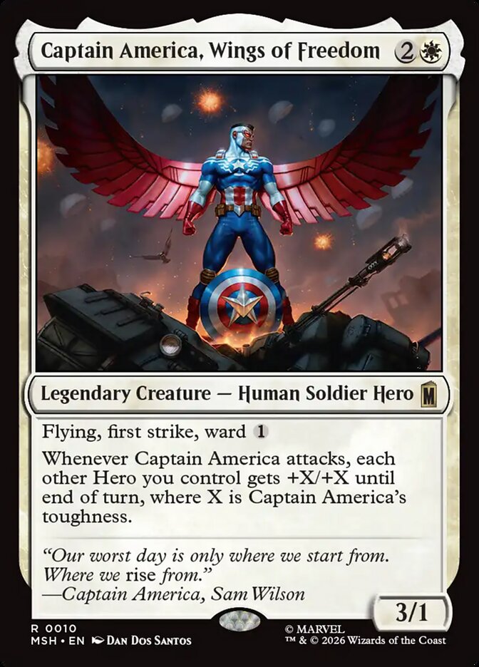 Captain America, Wings of Freedom - carta Magic The Gathering