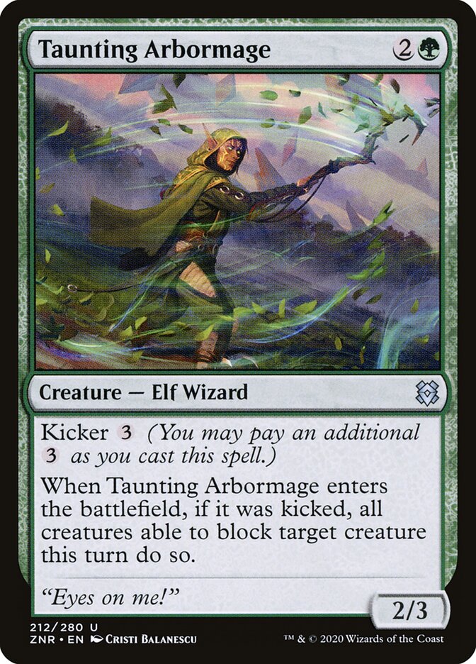 Taunting Arbormage - carta Magic The Gathering