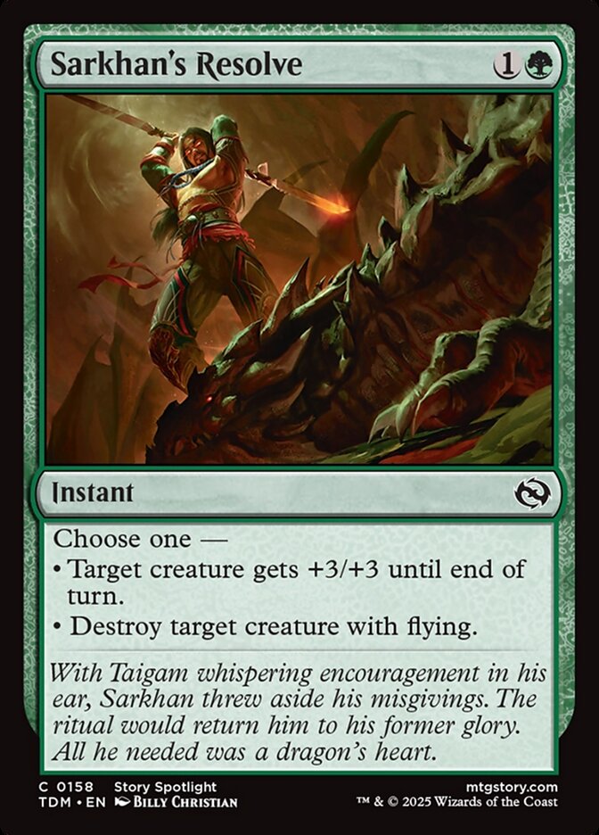 Sarkhan's Resolve - carta Magic The Gathering
