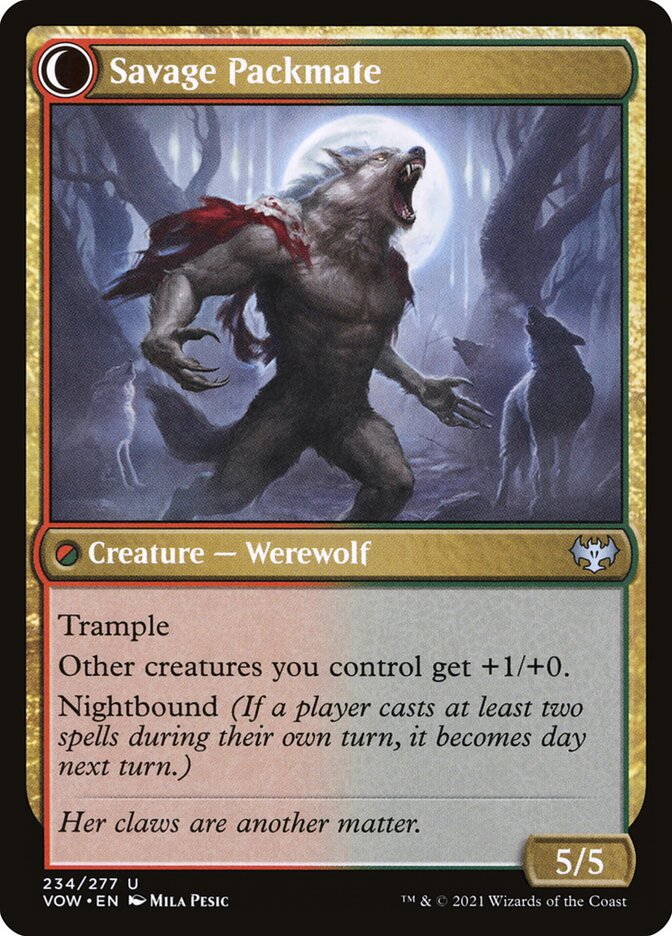 Savage Packmate - carta Magic The Gathering