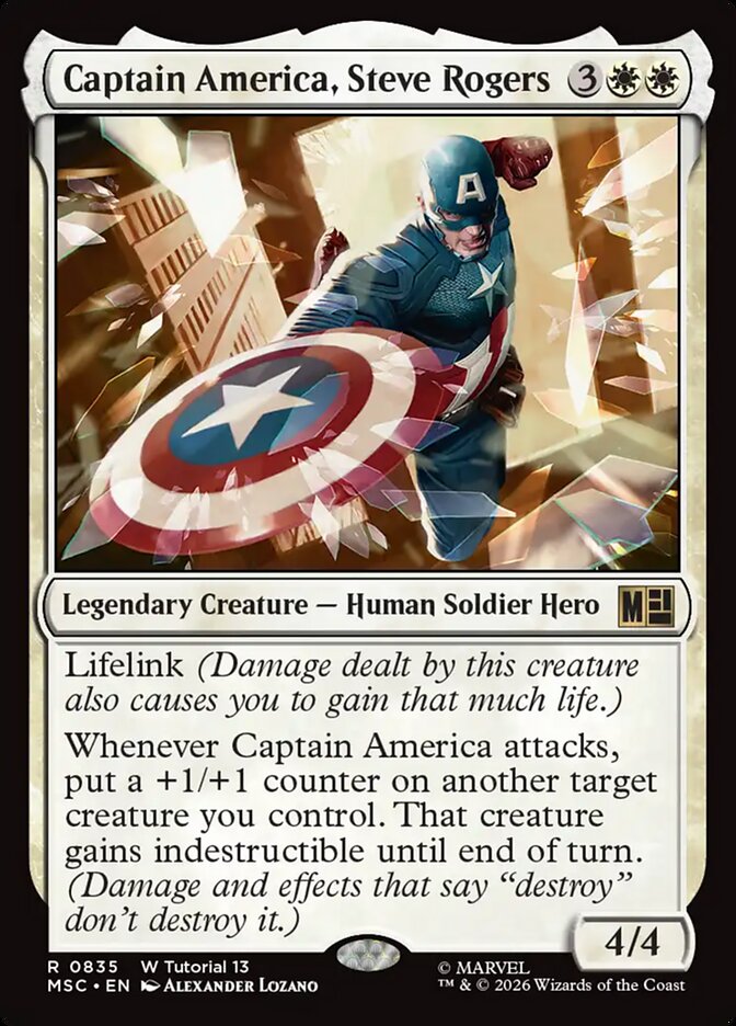 Captain America, Steve Rogers - carta Magic The Gathering