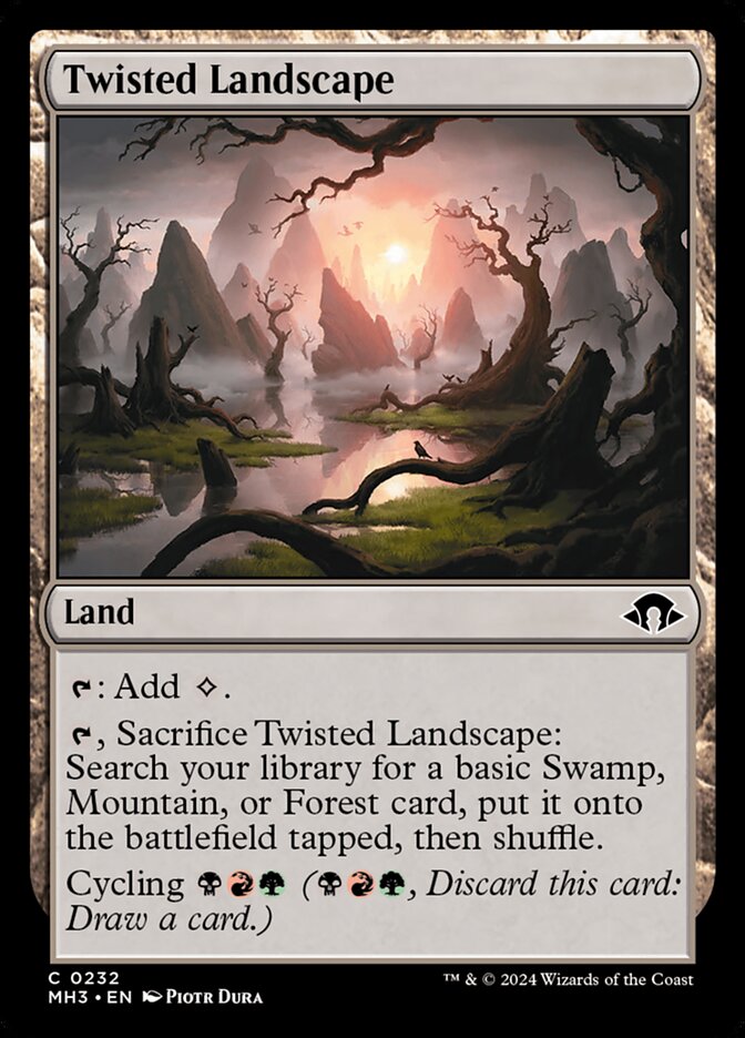 Twisted Landscape - carta Magic The Gathering