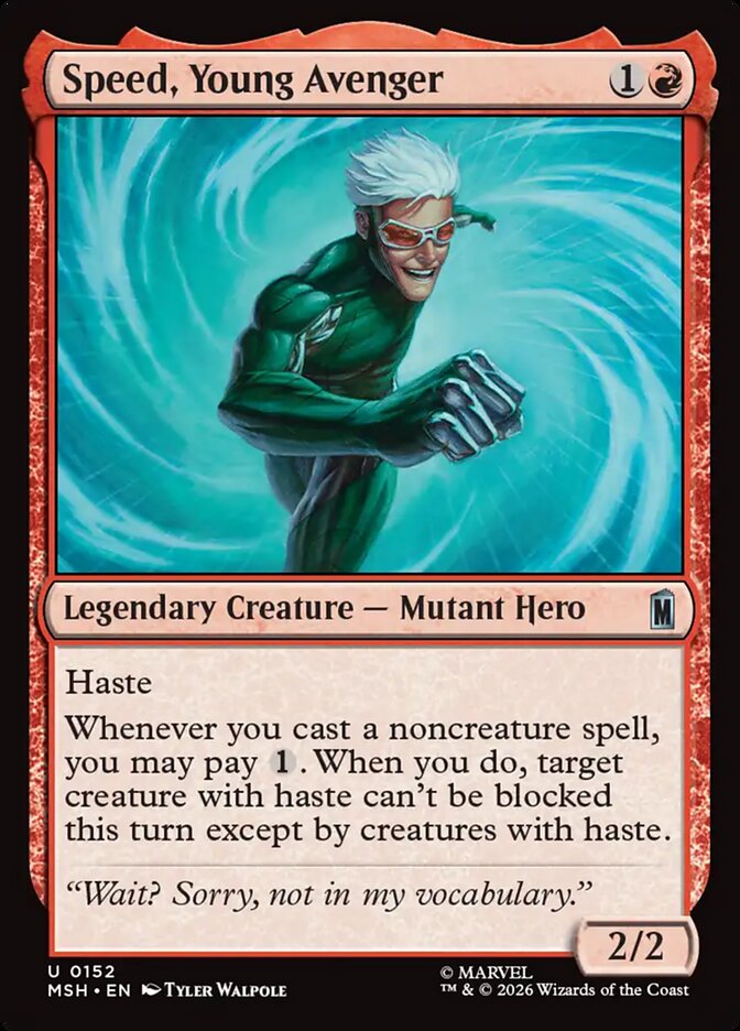 Speed, Young Avenger - carta Magic The Gathering