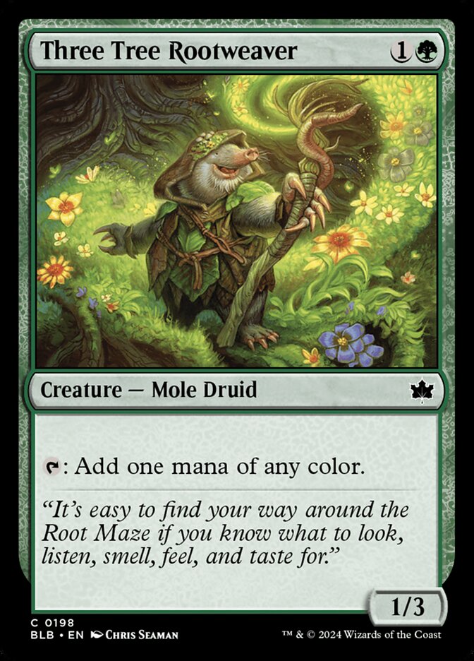 Three Tree Rootweaver - carta Magic The Gathering
