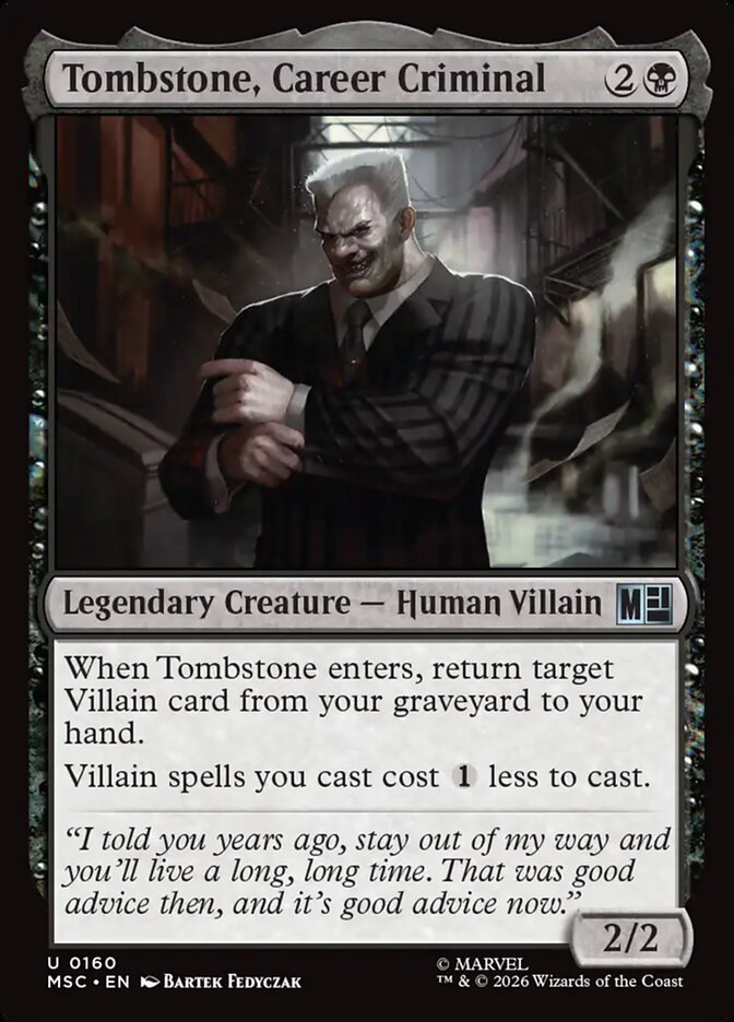 Tombstone, Career Criminal - carta Magic The Gathering
