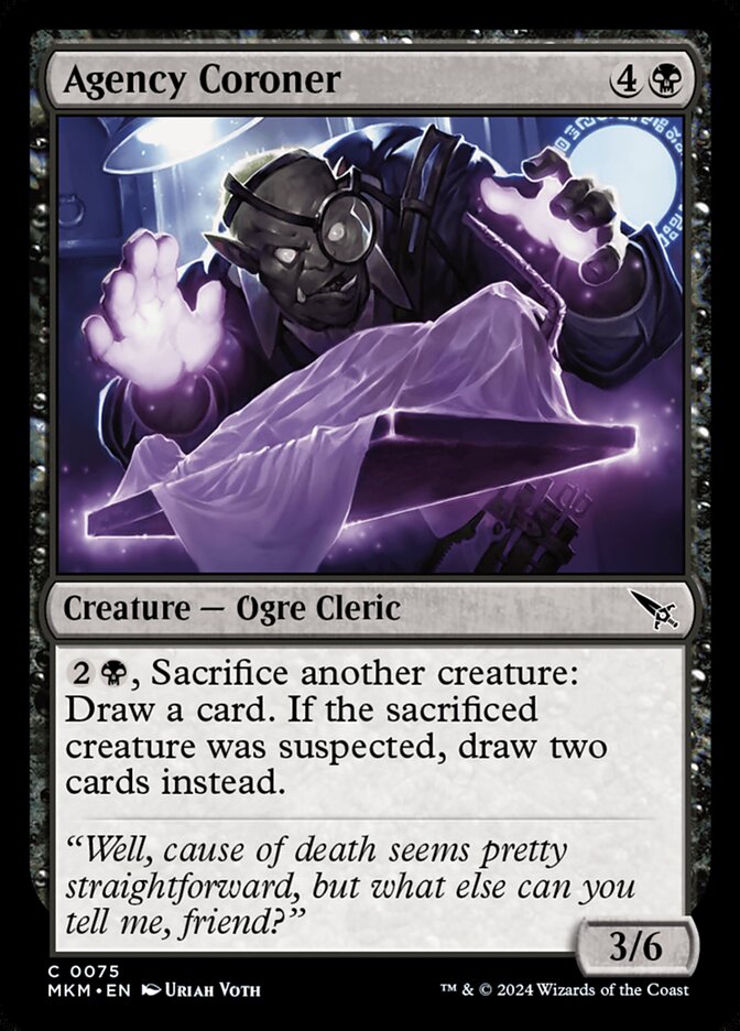 Agency Coroner - carta Magic The Gathering