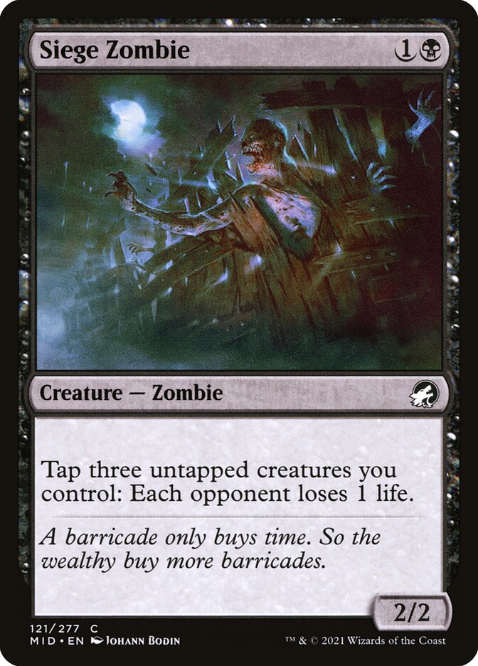 Siege Zombie - carta Magic The Gathering