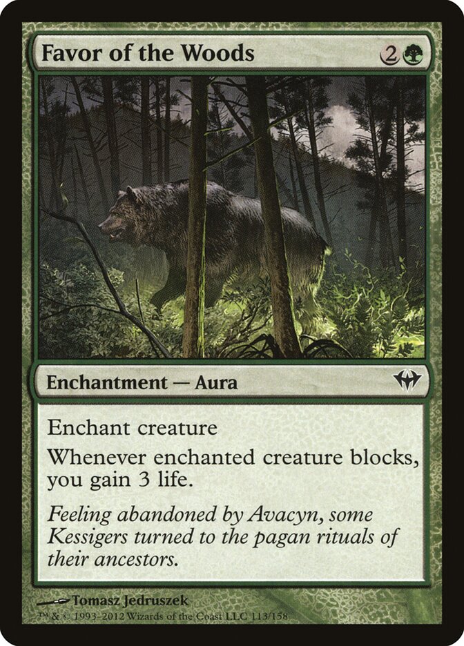 Favor of the Woods - carta Magic The Gathering