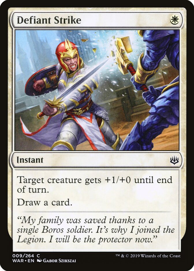 Defiant Strike - carta Magic The Gathering