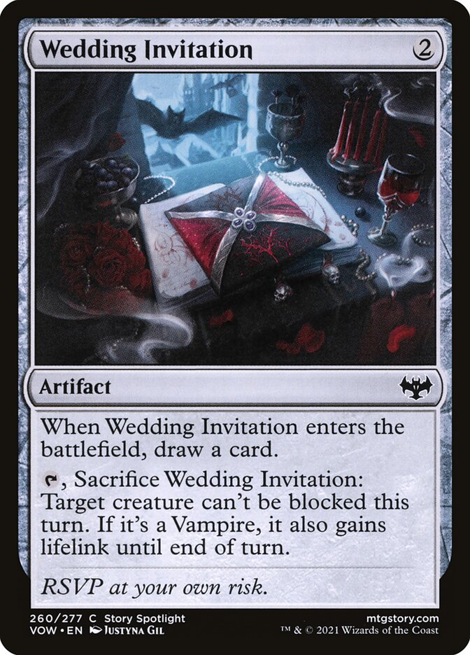 Wedding Invitation - carta Magic The Gathering