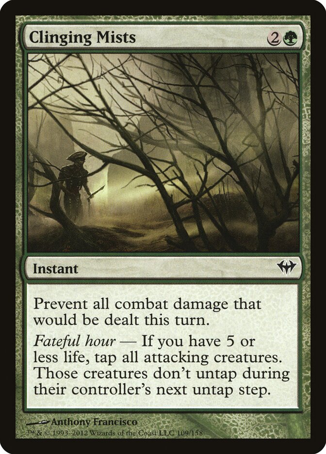 Clinging Mists - carta Magic The Gathering