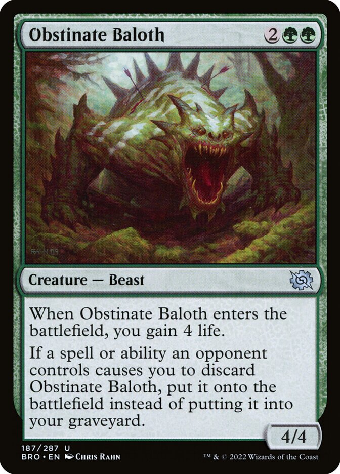 Obstinate Baloth - carta Magic The Gathering
