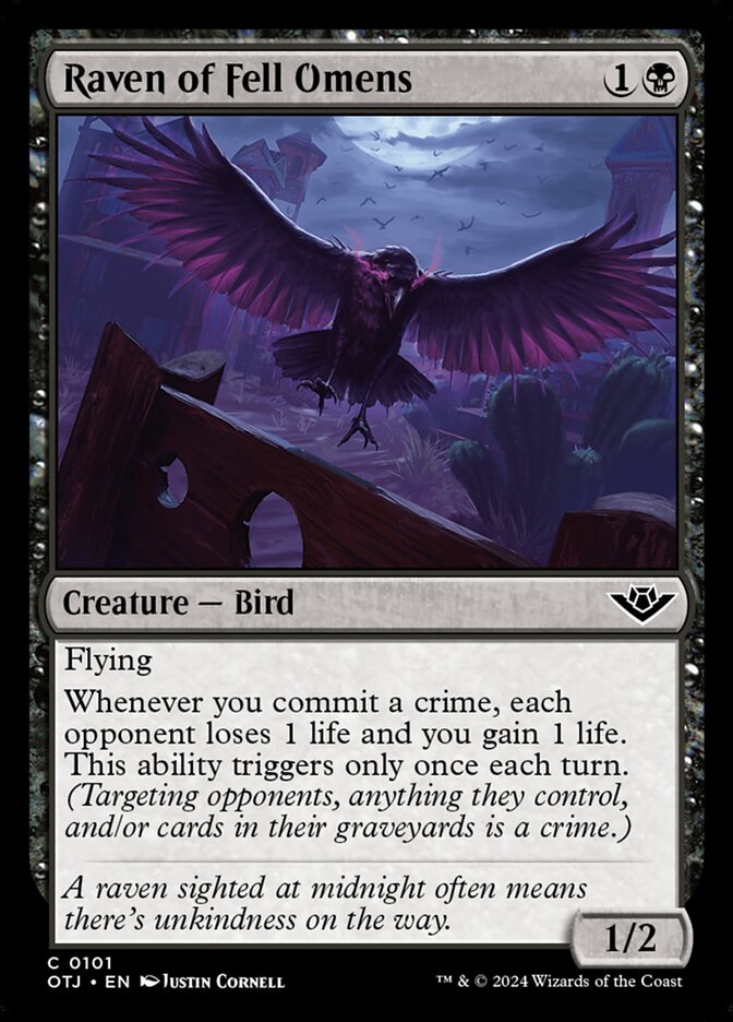 Raven of Fell Omens - carta Magic The Gathering
