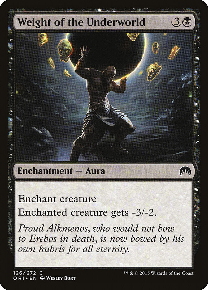 Weight of the Underworld - carta Magic The Gathering