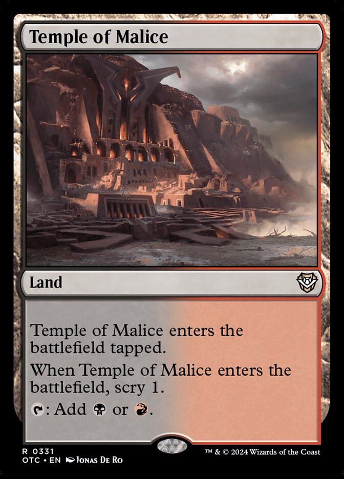 Temple of Malice - carta Magic The Gathering