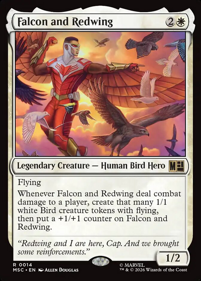 Falcon and Redwing - carta Magic The Gathering