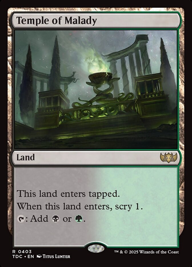 Temple of Malady - carta Magic The Gathering