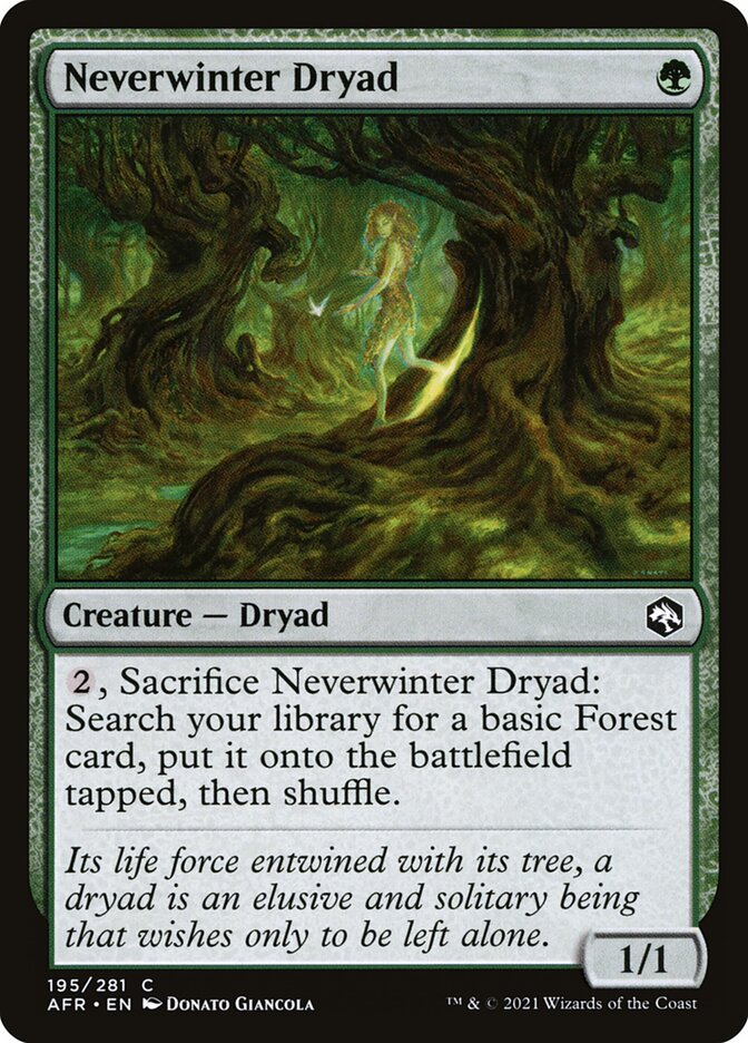 Neverwinter Dryad - carta Magic The Gathering