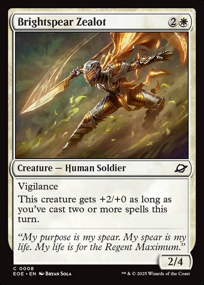 Brightspear Zealot - carta Magic The Gathering