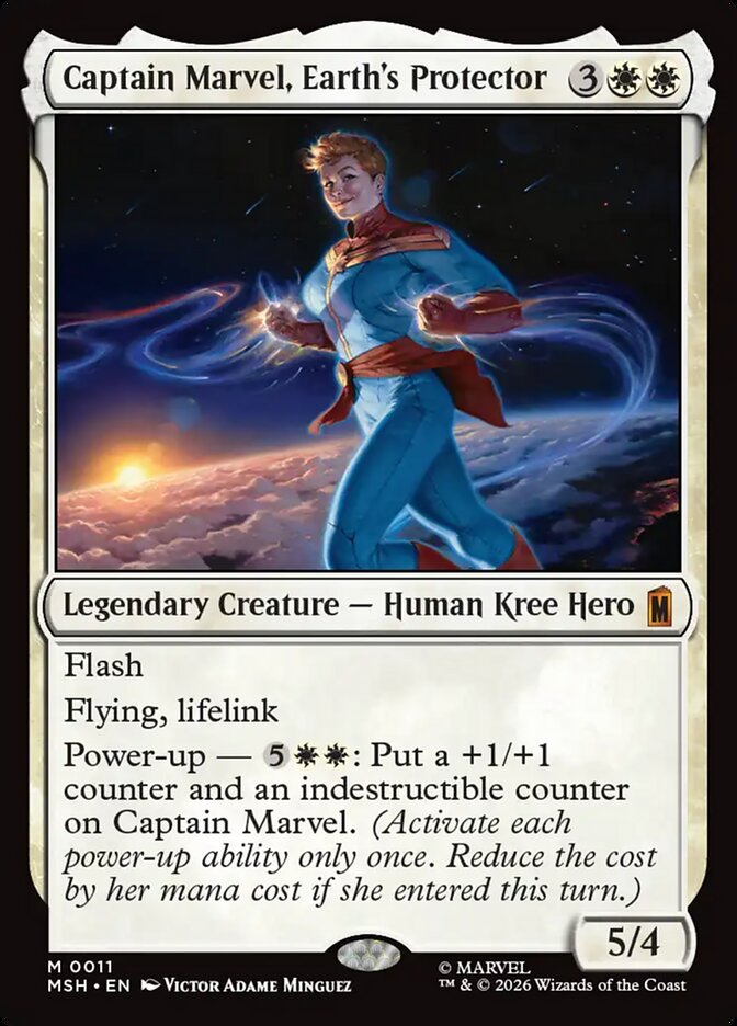 Captain Marvel, Earth's Protector - carta Magic The Gathering