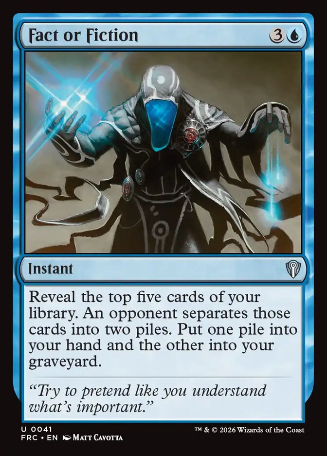 Fact or Fiction - carta Magic The Gathering