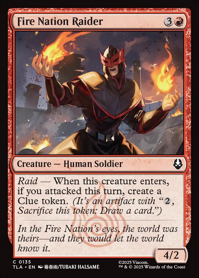 Fire Nation Raider - carta Magic The Gathering