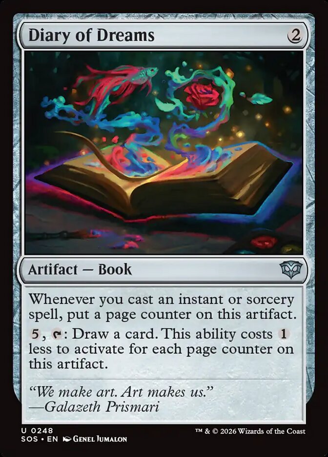 Diary of Dreams - carta Magic The Gathering