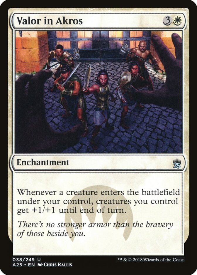 Valor in Akros - carta Magic The Gathering
