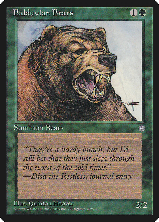 Balduvian Bears - carta Magic The Gathering