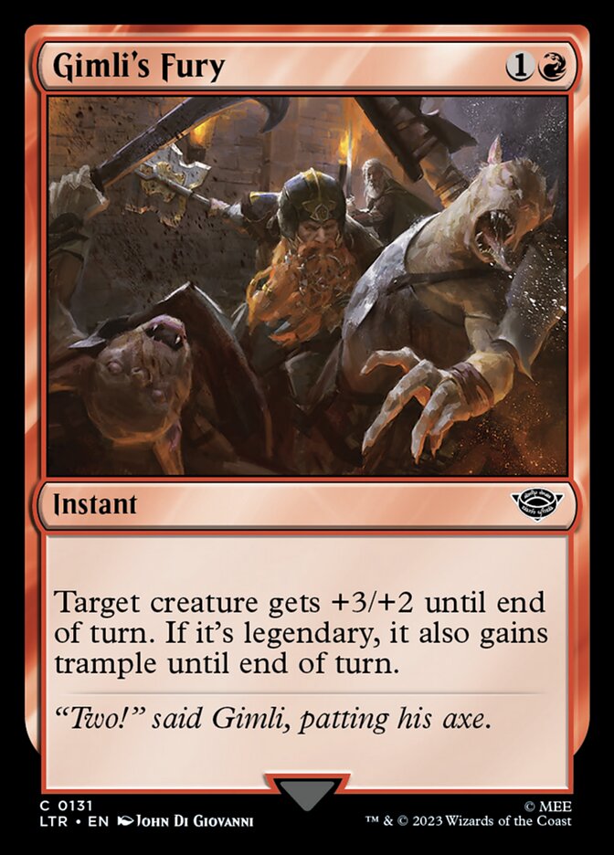 Gimli's Fury - carta Magic The Gathering
