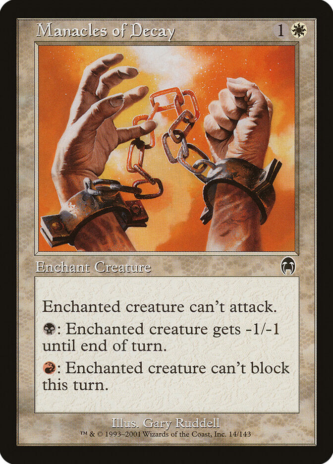 Manacles of Decay - carta Magic The Gathering