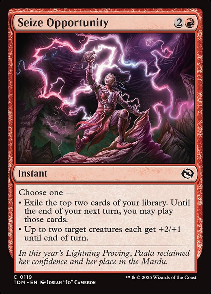 Seize Opportunity - carta Magic The Gathering