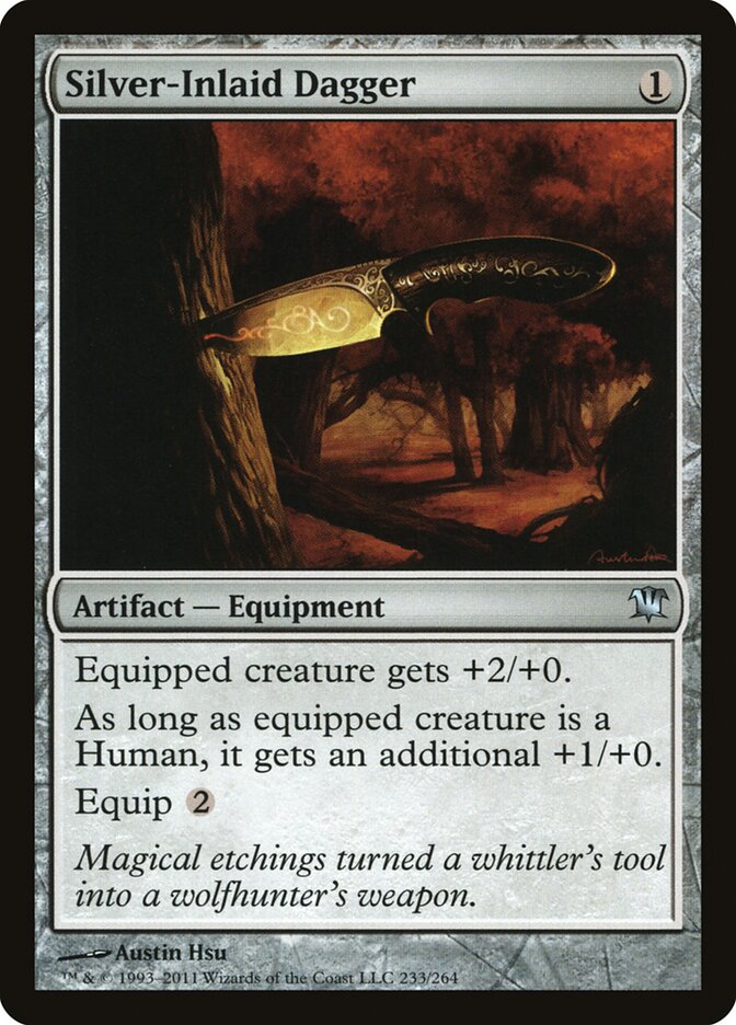 Silver-Inlaid Dagger - carta Magic The Gathering