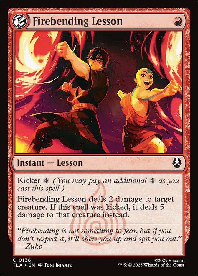 Firebending Lesson - carta Magic The Gathering