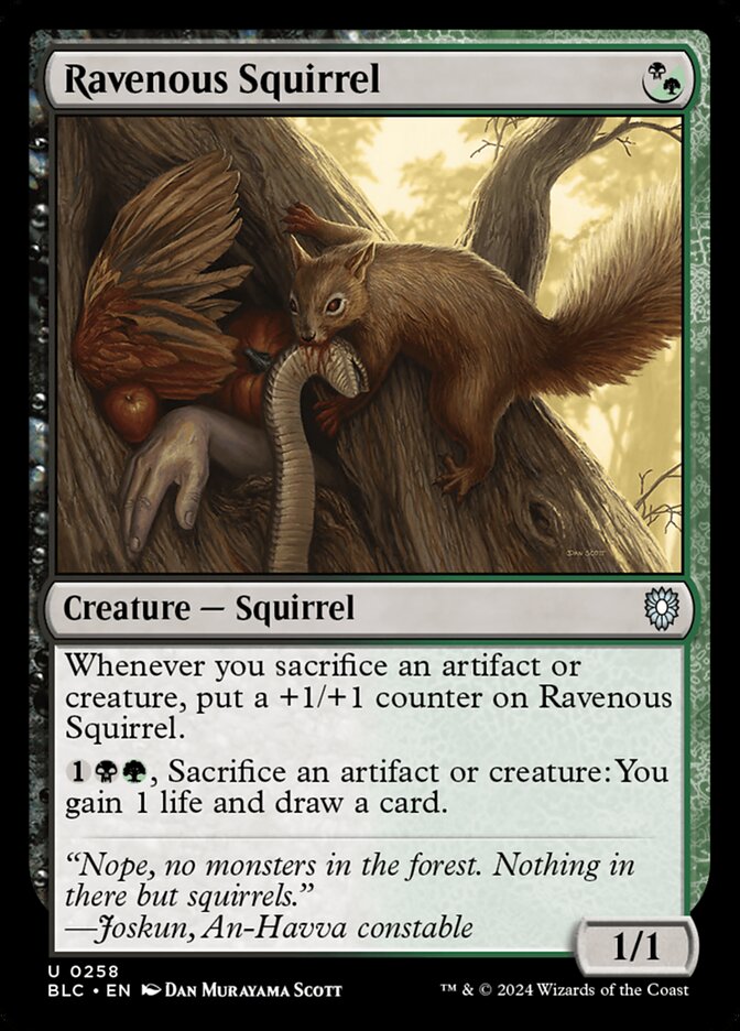 Ravenous Squirrel - carta Magic The Gathering