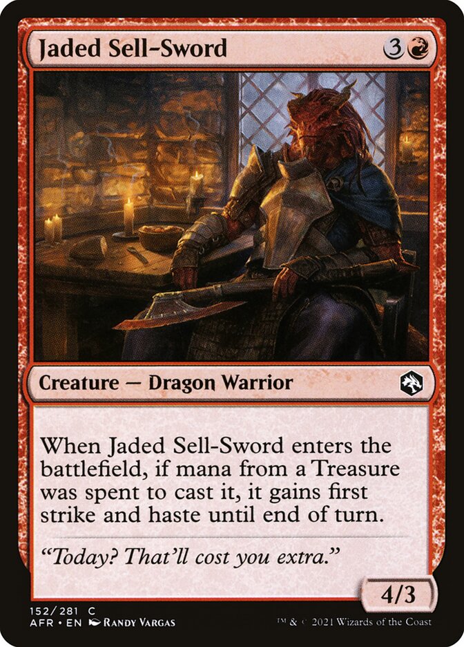 Jaded Sell-Sword - carta Magic The Gathering