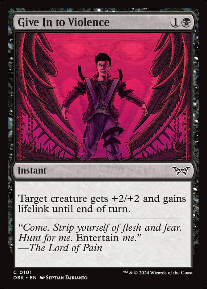 Give In to Violence - carta Magic The Gathering