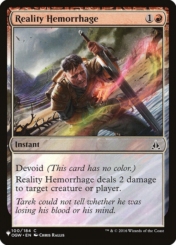 Reality Hemorrhage - carta Magic The Gathering