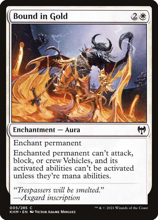 Bound in Gold - carta Magic The Gathering