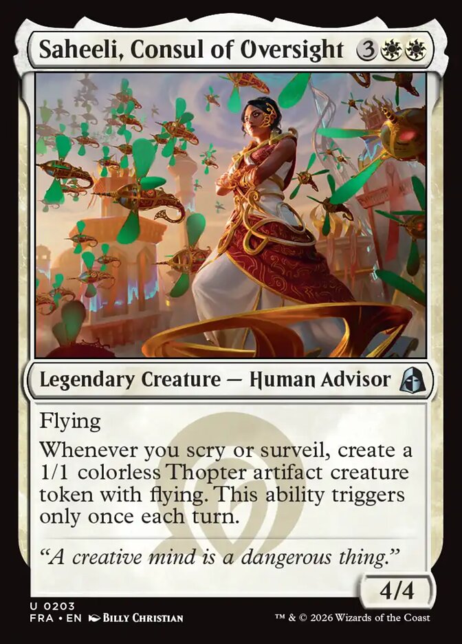 Saheeli, Consul of Oversight - carta Magic The Gathering
